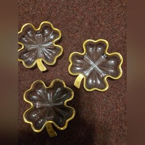 Vintage Shamrock Trinket Dishes With Gokd Edges Set Of 3 Gladd